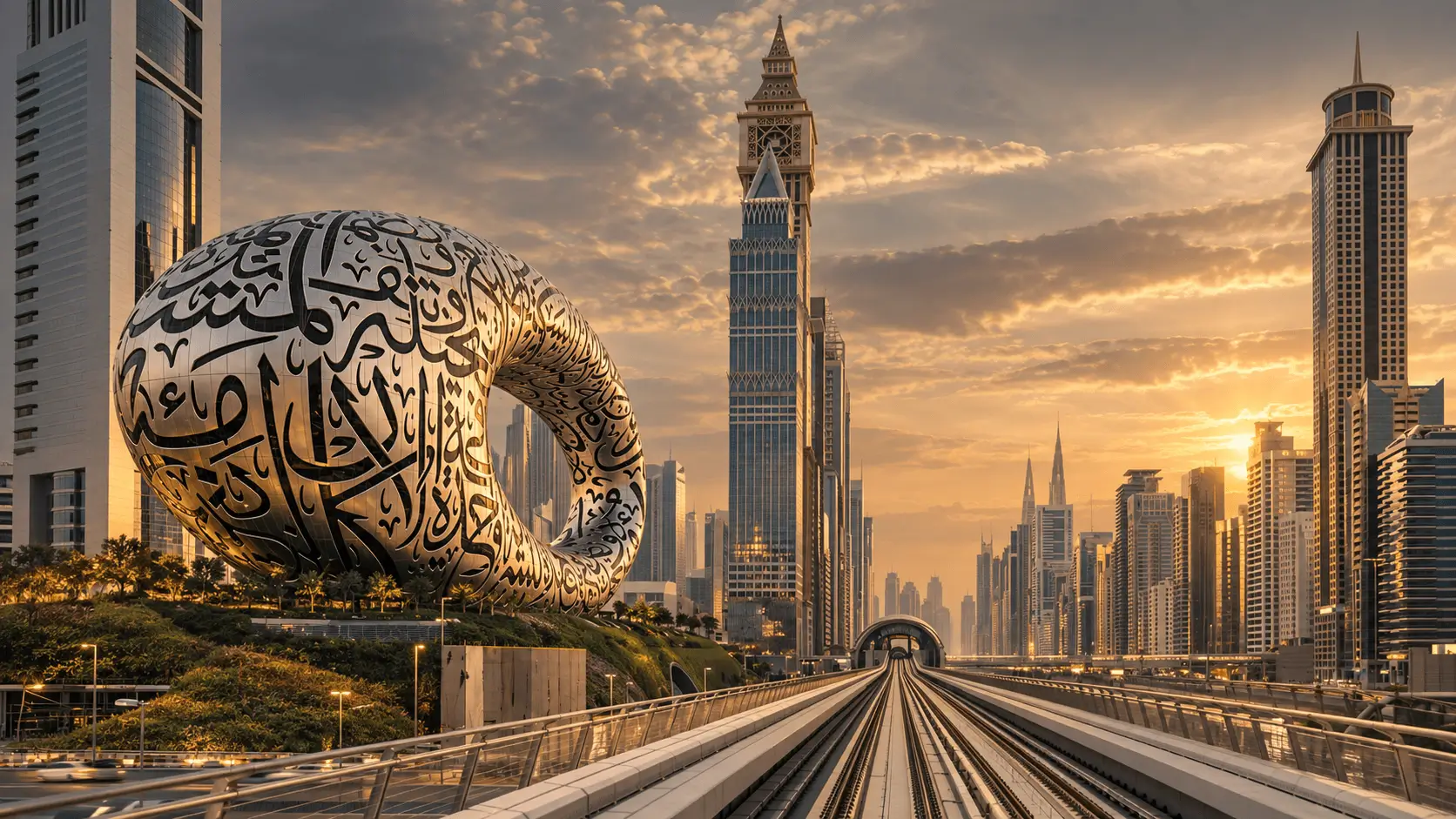 Museum of the Future and Dubai skyline